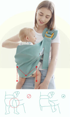 Over 4 month old Multifunctional Newborn Baby Wrap Shoulder Sling Carrier